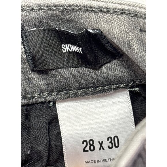 Express Mens Skinny Jeans Size 28x30 Gray Denim - Picture 4 of 4